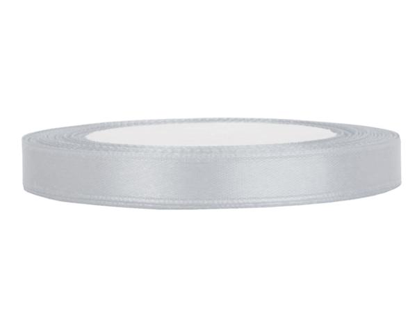 Satinband 6mm x 25m in Silber